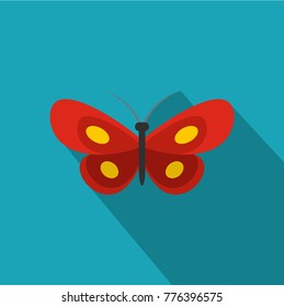 Tiny butterfly icon. Flat illustration of tiny butterfly vector icon for web