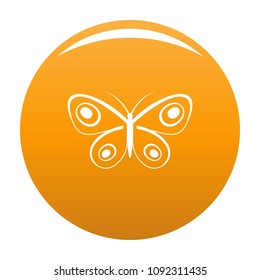 Tiny butterfly icon. Simple illustration of tiny butterfly vector icon for any design orange