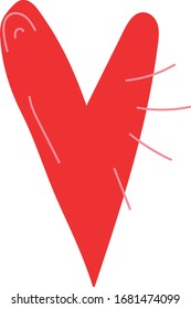 diminuto símbolo rojo del corazón