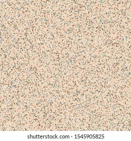 Tiny Confetti Vector Texture Background. Ecru Natural Speckled Sprinkles Seamless Pattern. Small Micro Party Paper Decor, Handmade Washi Paper . Illustration Backdrop. Eps 10 Repeat Tile