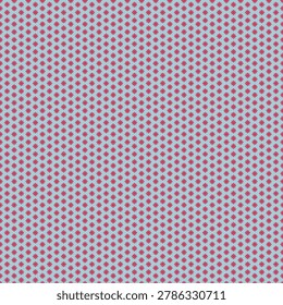 Tiny crimson red star flower shapes arranged in rows on a turquoise blue field. Ideal for summer apparel retro lining and wallpaper surfa...