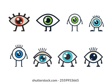  Tiny Eye with Legs, Minimalist Walking Eye 