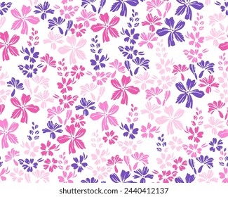 Tiny field buttercup flowers endless ornament vector design. Millefleurs rustic motif. Floral wallpaper print with flower inflorescences. Buttercups blossom summer print.