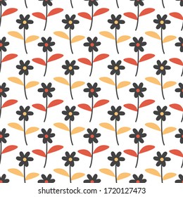 Tiny Floral Abstract Seamless Pattern