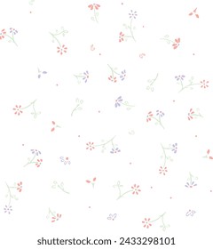 MINÚSCULA IMPRESIÓN DE ALLOVER FLORAL - TEXTIL - IMPRESIÓN SIN COSTURA
