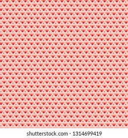 Tiny floral bloom pattern. stripes Seamless repeatingall over print.  Hand drawn vector illustration. Tiny stylized flower lines on decorative coral red background. Spring fashion, retro home decor.