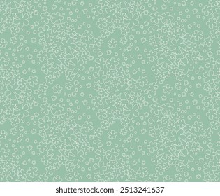Tiny floral pattern fabric design. Seamless daisies flowers pattern.