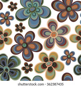 tiny floral seamless pattern. Vector illustration.