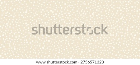 Tiny flower seamless pattern background. White and beige cute hand drawn ditzy floral repeated wallpaper. Vector romantic blossom motif for textile print, fabric swatch, dress pattern, wrapping paper