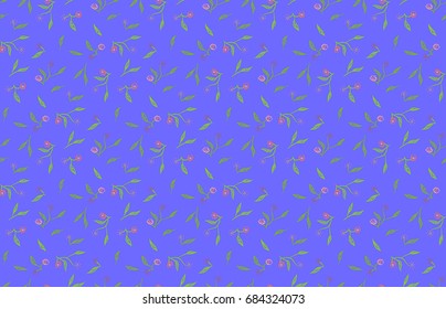 Tiny Flowers. Floral Seamless Pattern with Small Cute Flowers in Rustic Style. Bright Little Ornament in Country-Style. Feminine Rapport for Textile, Fabric, Paper, Cloth. Wallpaper.