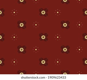Tiny flowers pattern simple geo motif ditsy floral ornament. Vintage indian design all over printing block for apparel textile, ladies dress fabric, fashion garment, wrapping, shop window, book cover.