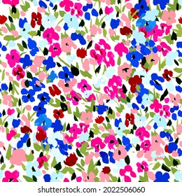 Tiny Flowers Pattern For Summer Print Dress