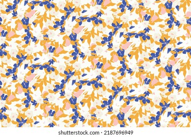 tiny flowers pattern For summer print dress