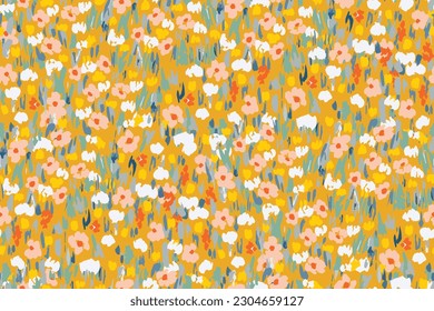 tiny flowers pattern For summer print dress