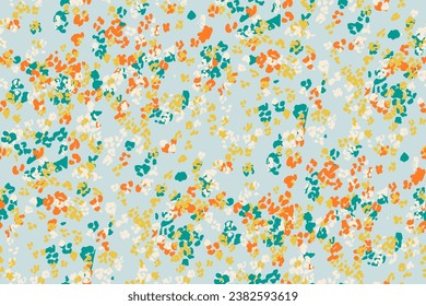 tiny flowers pattern For summer print dress.  hand drawn, not AI