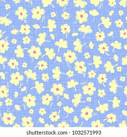 Tiny Flowers seamless pattern. Cute floral background.