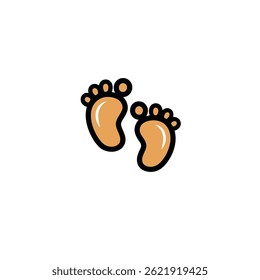 Tiny footprints symbolize new life infancy white