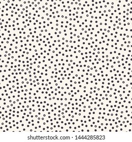 Tiny geometric polka dot seamless pattern. Hand drawn small tossed ditsy  background. Hipster confetti scrapbook paper, fashion all over print. Home decor stationery illustration backdrop.Vector swatc