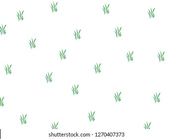 tiny green grass vector for banner, presentation and wallpaper purposes on white background 82