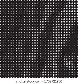 Tiny Halftone Pattern. Sliver Gradient Digital. White Dots Distress. Abstract Element. Comic Banner. Vector Digital. Grunge Ink. Circle Grid. Geometric Rough.