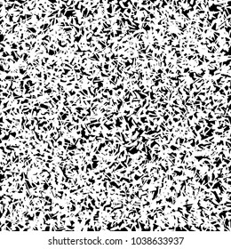 Tiny, hand drawn slashes randomly distributed, forming abstract, modern, jumbled texture