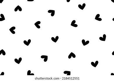 Tiny heart minimal doodle pattern