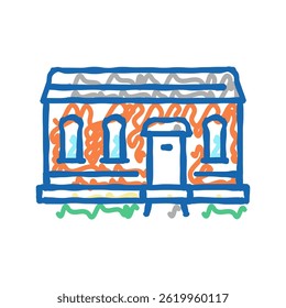tiny home doodle icon sketch vector. tiny home sign. isolated symbol illustration