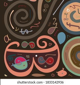 Tiny home gallery with abstract typography