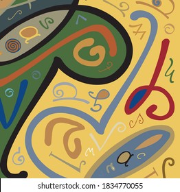 Tiny home gallery apstract typographic composition