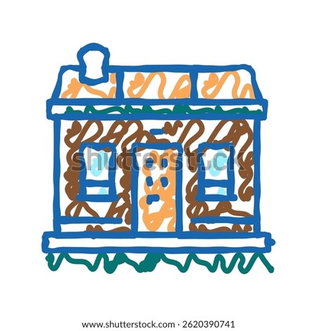 tiny home house doodle icon sketch vector. tiny home house sign. isolated symbol illustration