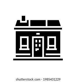 tiny home house glyph icon vector. tiny home house sign. isolated contour symbol black illustration