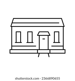 tiny home line icon vector. tiny home sign. isolated contour symbol black illustration