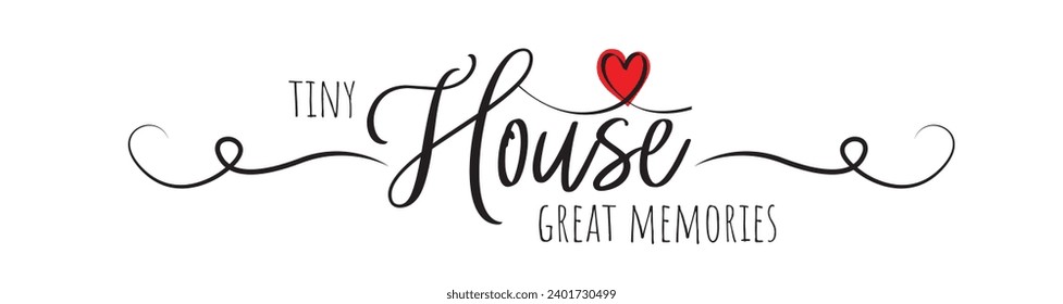 Tiny house great memories, vector. Wording design, lettering. Motivational, inspirational positive quote, affirmation. Dandelion blowing in the wind. Wall art, artwork, t shirt design