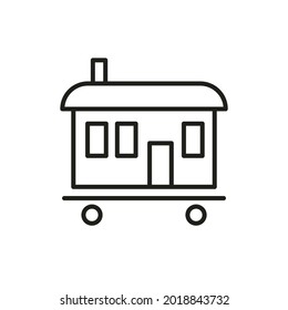 Tiny House Icon on Rollers