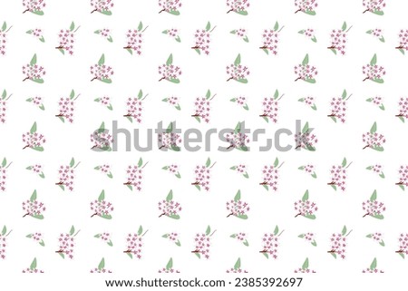 tiny hoya carnosa flower as seamless pattern background
