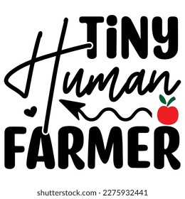 Tiny Human Farmer T shirt design Vector File