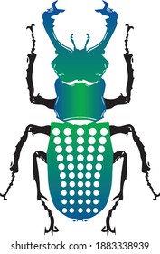 Tiny insect flat vector illustration. For a coloring book, textile fabric prints, phone case, greeting card. logo, calendar