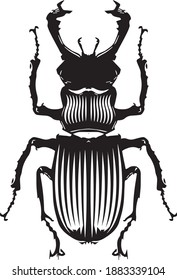 Tiny insect flat vector illustration. For a coloring book, textile fabric prints, phone case, greeting card. logo, calendar