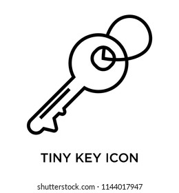 tiny key icon vector isolated on white background for your web and mobile app design, tiny key logo concept