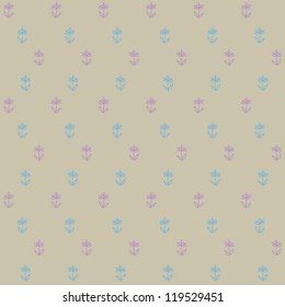 tiny little blue and violet flowers creating a nice image of vintage wallpaper, retro seamless background or illustration of fine and cute cotton fabric or textile.