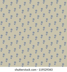 tiny little dark blue flowers creating a nice image of vintage wallpaper, retro seamless background or illustration of fine and cute cotton fabric or textile.