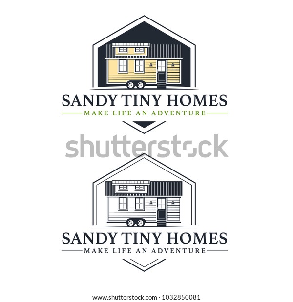 Tiny Living\
Homes Houses Logo Badge\
illustration