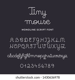 Tiny Mouse Monoline Script Font