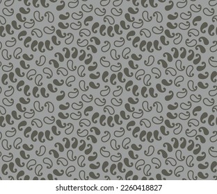 A tiny paisley pattern in Grey and Brown