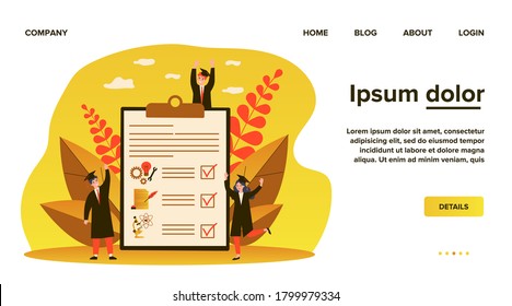 Tiny people choosing university special subject. Literature, science, engineering flat vector illustration. Education, study and learning concept for banner, website design or landing web page