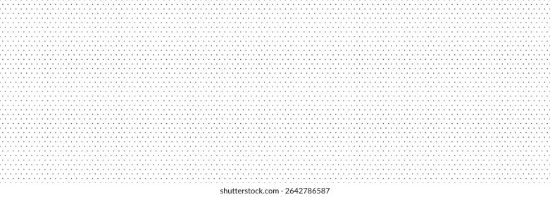 Tiny poka dot pattern as an isometric grid seamless bg. Black points mesh on white background. Graph paper template