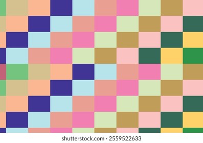 Tiny purple geometric mosaic pixel grid seamless pattern. Modern square shape tile trend texture. Color of the year 2022 grid background.