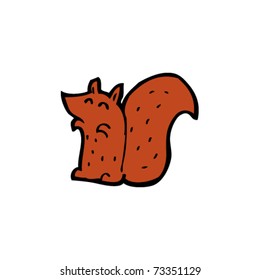 tiny red squirrel cartoon