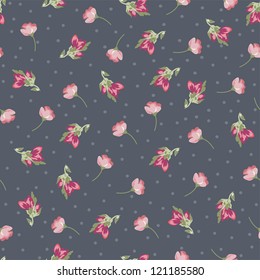 tiny roses seamless background