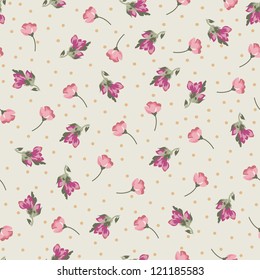 tiny roses seamless background